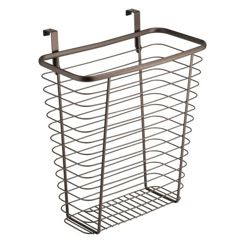 interdesign axis over the cabinet steel wastebasket|iDesign Axis Metal Over the Cabinet Storage .